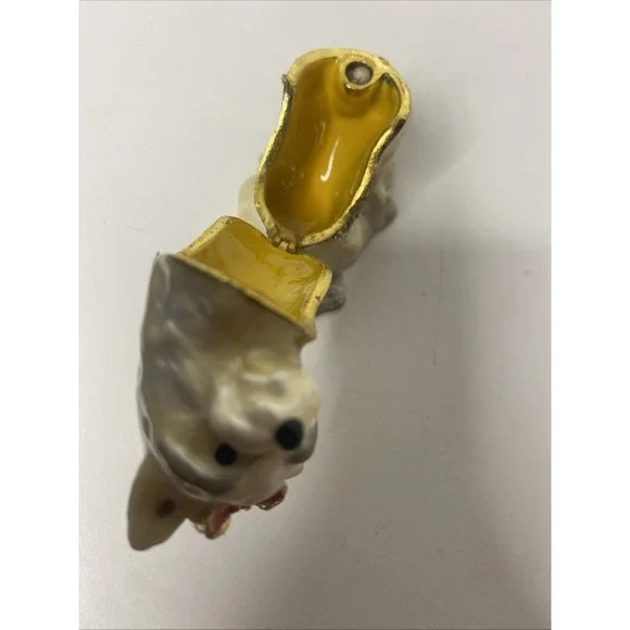 West Highland Terrier‎ Dog Jeweled Trinket Box Cloisonné Enameled - Picture 8 of 9